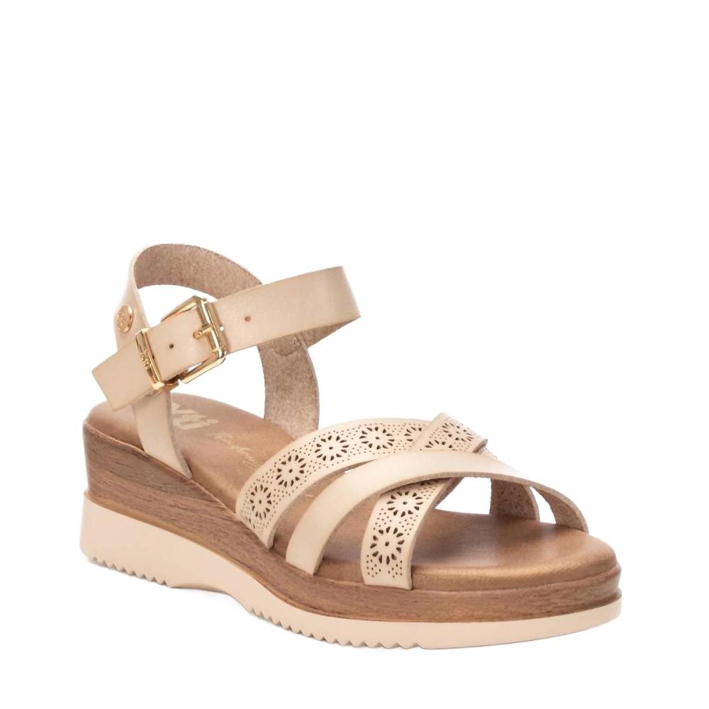 NEW XTI women's wedge sandals in ice